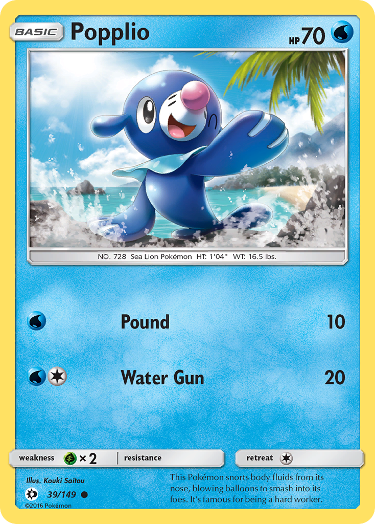 Popplio (39/149) [Sun & Moon: Base Set] | Jomio and Rueliete's Cards and Comics