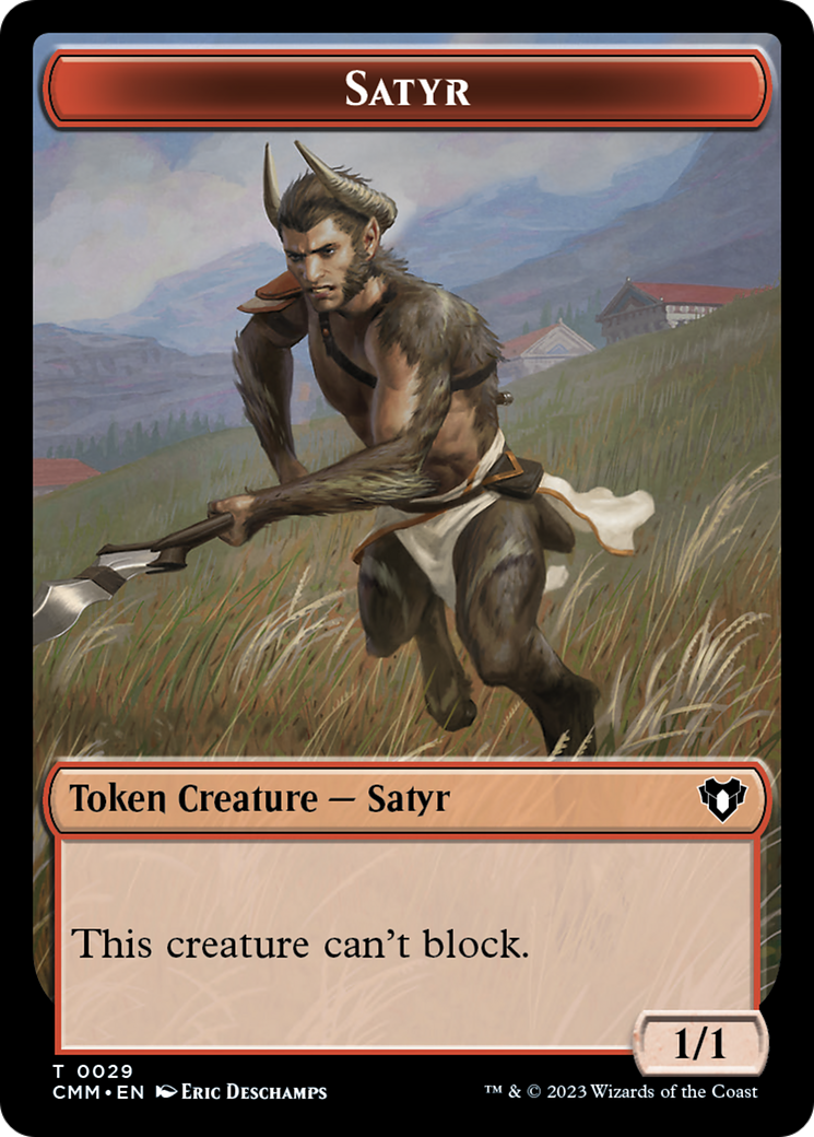 Eldrazi Spawn // Satyr Double-Sided Token [Commander Masters Tokens] | Jomio and Rueliete's Cards and Comics