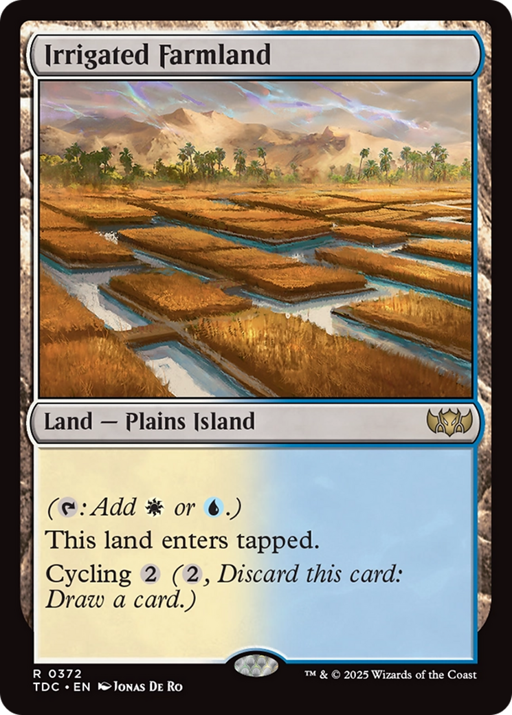 Irrigated Farmland [Tarkir: Dragonstorm Commander] | Jomio and Rueliete's Cards and Comics