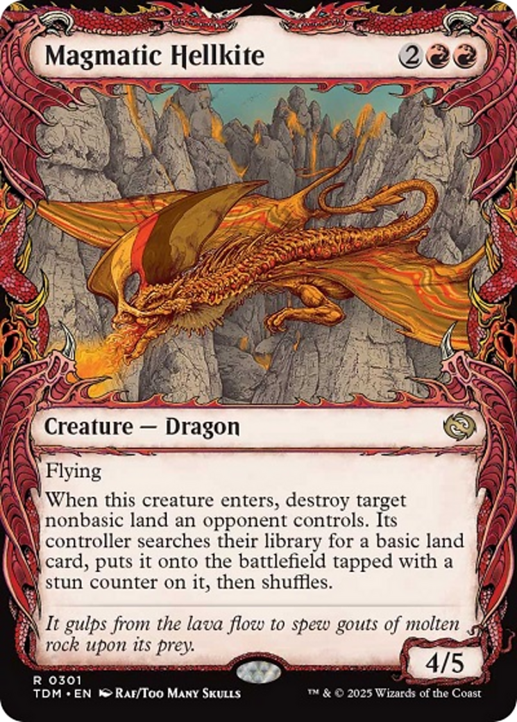 Magmatic Hellkite (Showcase) [Tarkir: Dragonstorm] | Jomio and Rueliete's Cards and Comics