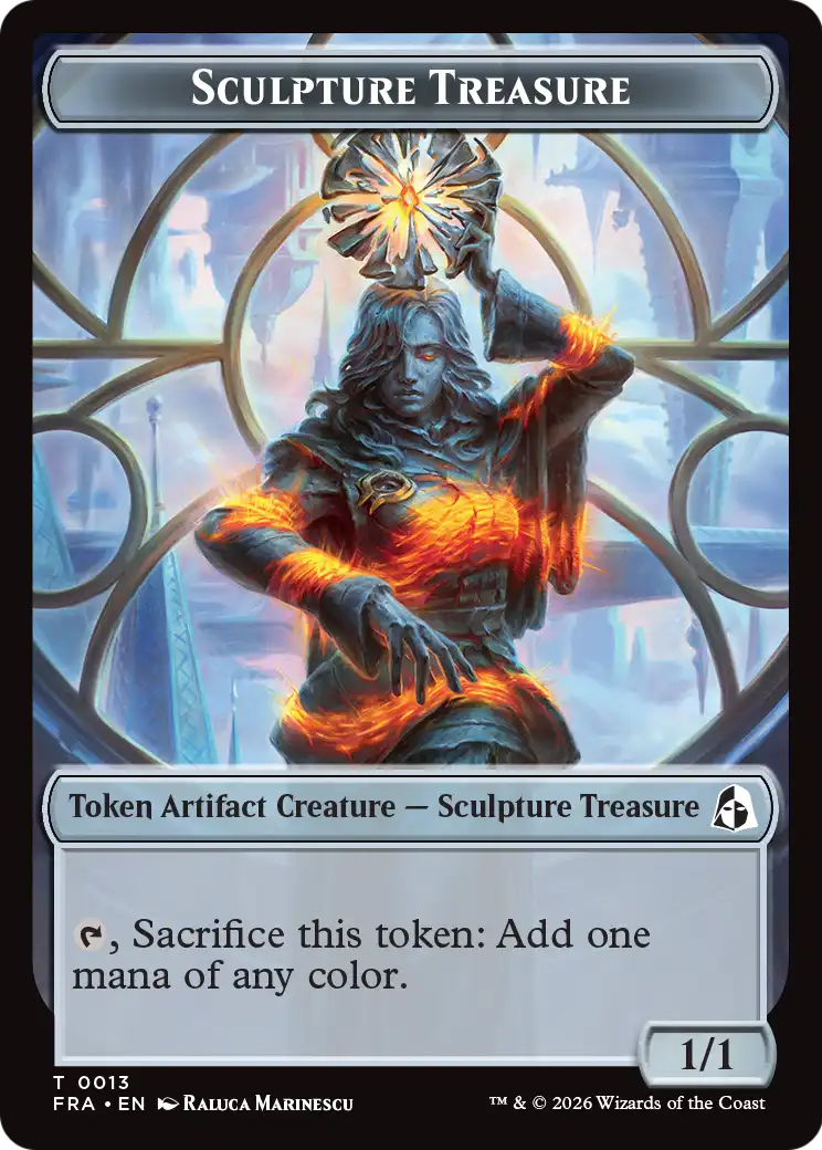 Sculpture Treasure // Beast Double-Sided Token [Reality Fracture Tokens] | Jomio and Rueliete's Cards and Comics