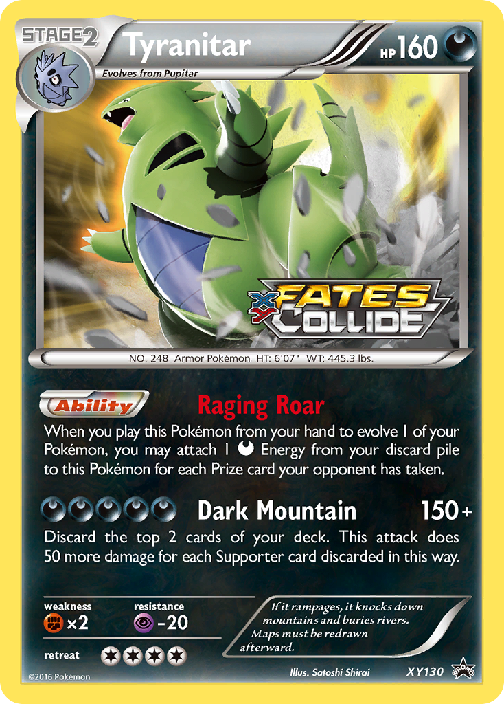 Tyranitar (XY130) [XY: Black Star Promos] | Jomio and Rueliete's Cards and Comics