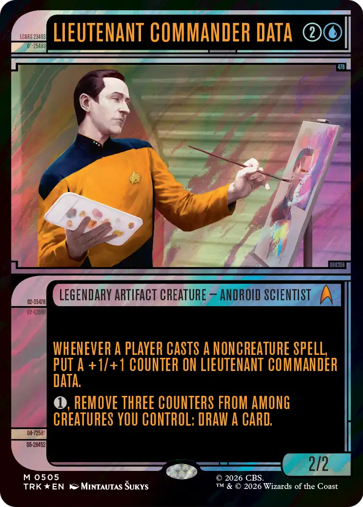 Lieutenant Commander Data (Showcase) (Surge Foil) [Star Trek] | Jomio and Rueliete's Cards and Comics