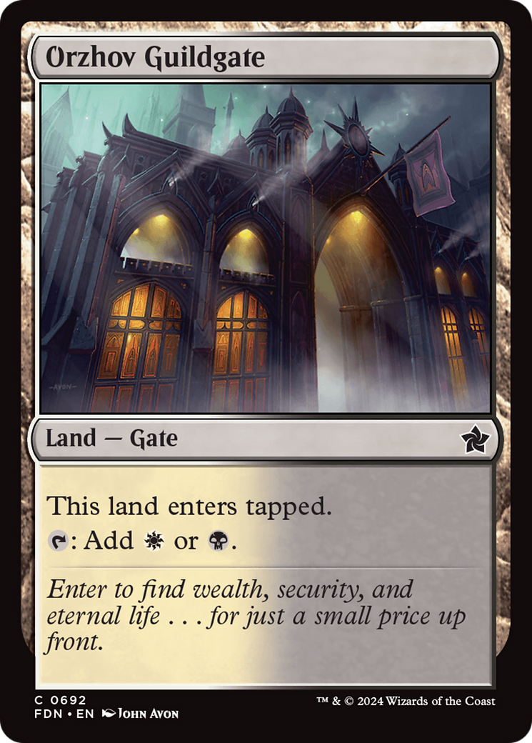 Orzhov Guildgate [Foundations] | Jomio and Rueliete's Cards and Comics