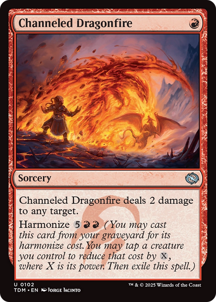 Channeled Dragonfire [Tarkir: Dragonstorm] | Jomio and Rueliete's Cards and Comics