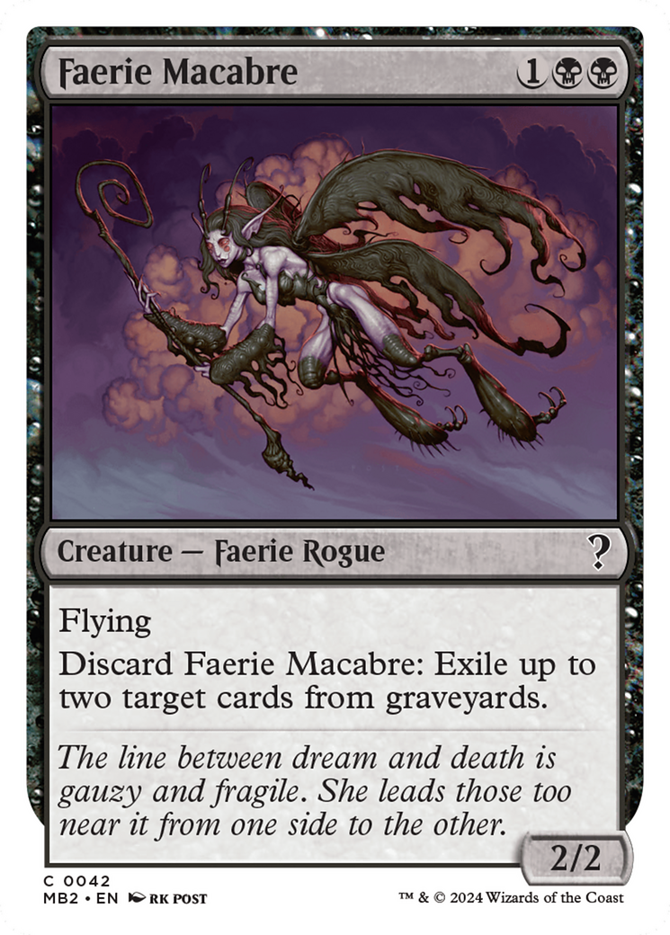 Faerie Macabre (White Border) [Mystery Booster 2] | Jomio and Rueliete's Cards and Comics