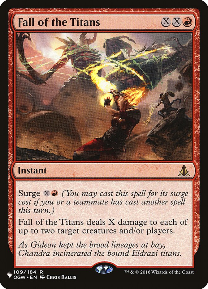 Fall of the Titans [The List] | Jomio and Rueliete's Cards and Comics