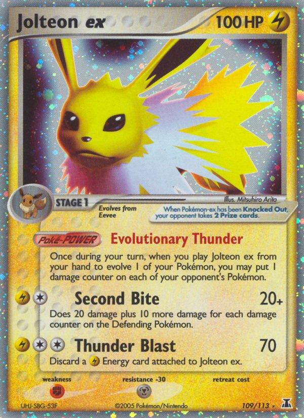 Jolteon ex (109/113) [EX: Delta Species] | Jomio and Rueliete's Cards and Comics