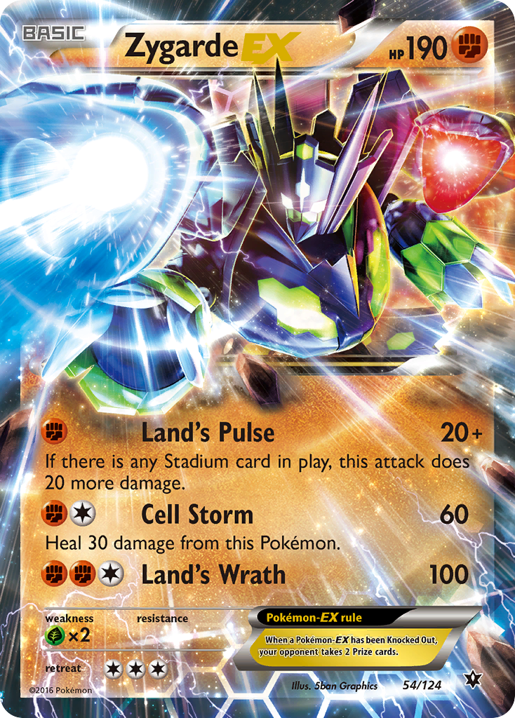Zygarde EX (54/124) [XY: Fates Collide] | Jomio and Rueliete's Cards and Comics