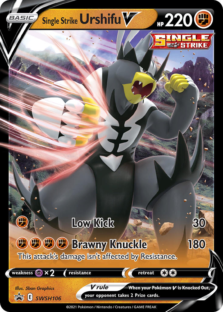 Single Strike Urshifu V (SWSH106) (Jumbo Card) [Sword & Shield: Black Star Promos] | Jomio and Rueliete's Cards and Comics