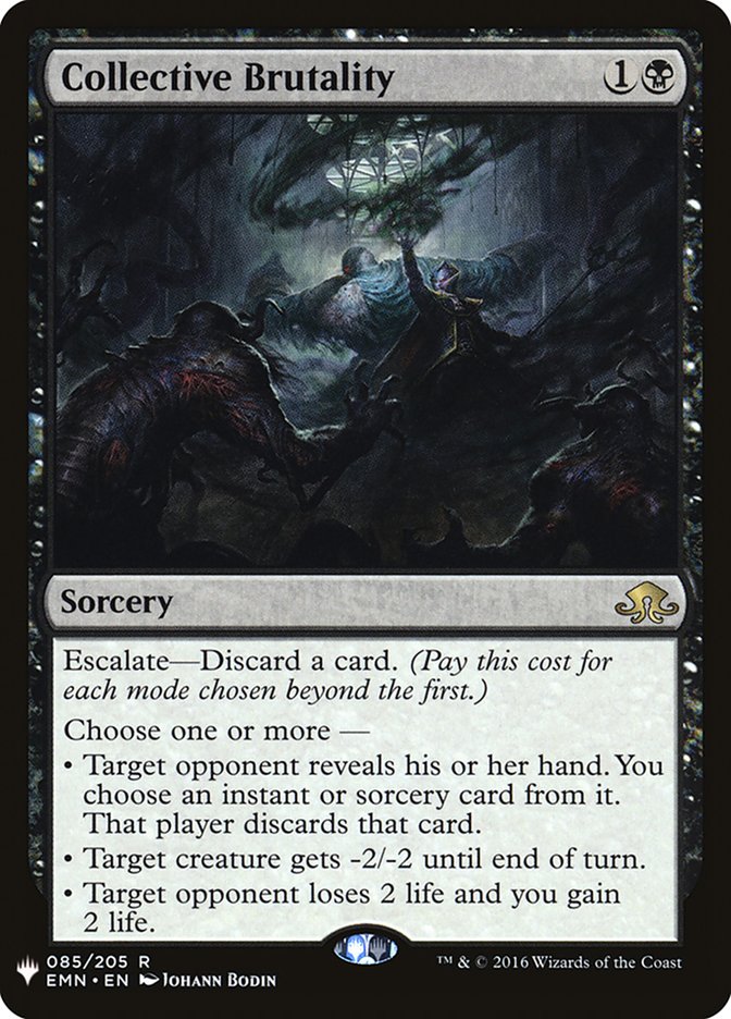 Collective Brutality [The List] | Jomio and Rueliete's Cards and Comics
