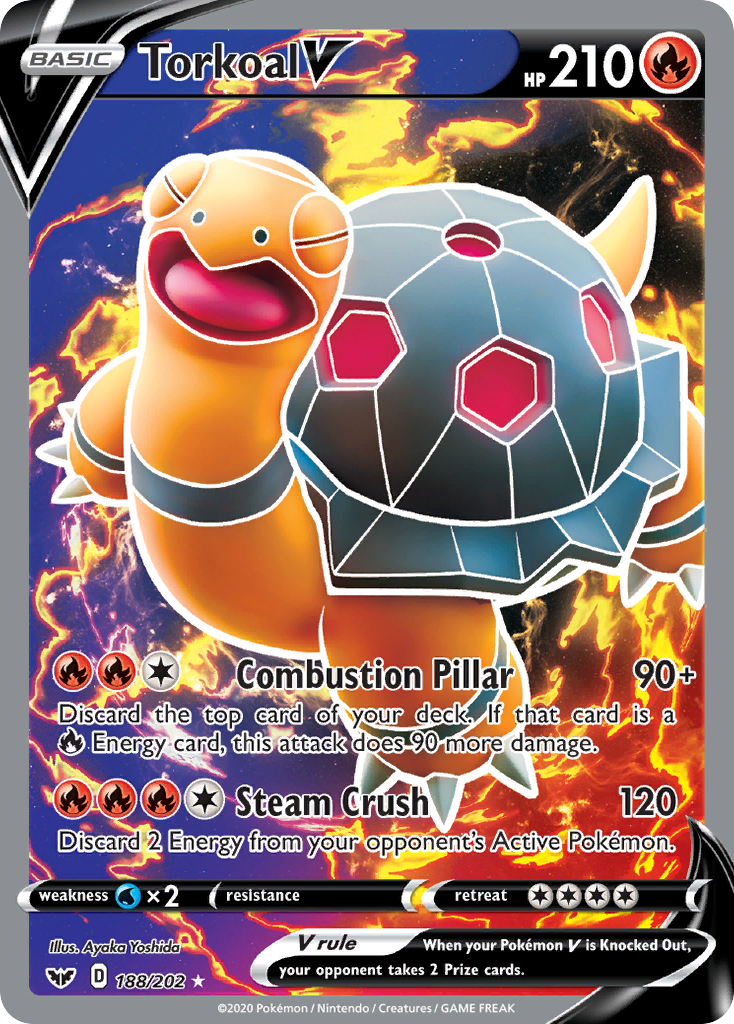 Torkoal V (188/202) [Sword & Shield: Base Set] | Jomio and Rueliete's Cards and Comics