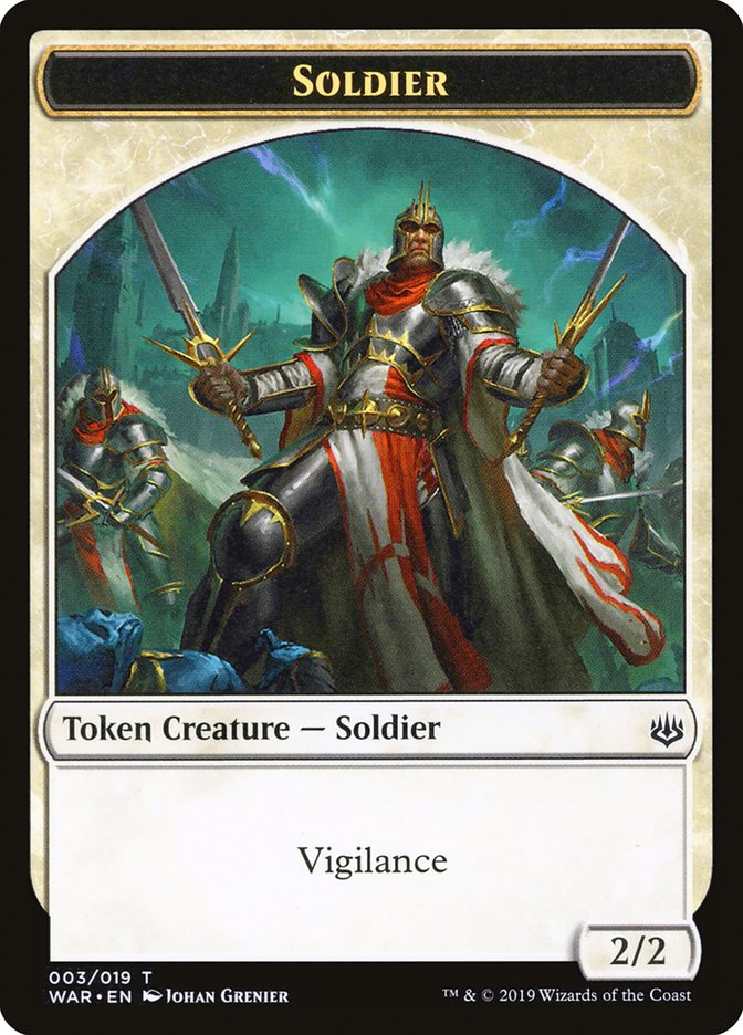 Soldier Token [War of the Spark Tokens] | Jomio and Rueliete's Cards and Comics