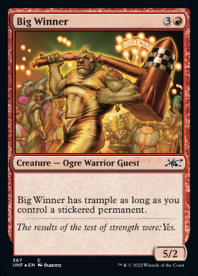 Big Winner (Galaxy Foil) [Unfinity] | Jomio and Rueliete's Cards and Comics