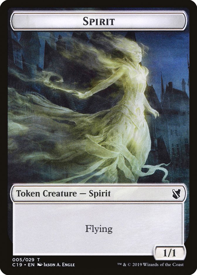 Spirit Token [Commander 2019 Tokens] | Jomio and Rueliete's Cards and Comics