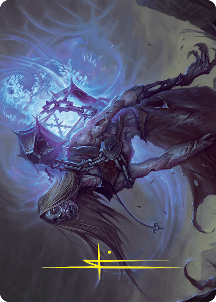 Soul-Shackled Zombie Art Card (9/54) (Gold-Stamped Signature) [Foundations Art Series] | Jomio and Rueliete's Cards and Comics