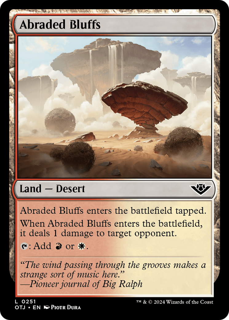 Abraded Bluffs [Outlaws of Thunder Junction] | Jomio and Rueliete's Cards and Comics