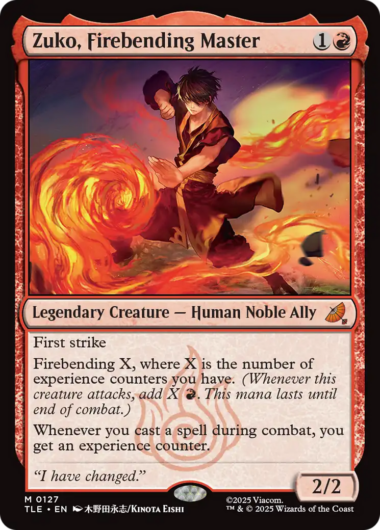 Zuko, Firebending Master [Avatar: The Last Airbender: Eternal-Legal] | Jomio and Rueliete's Cards and Comics