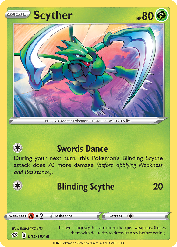 Scyther (004/192) [Sword & Shield: Rebel Clash] | Jomio and Rueliete's Cards and Comics