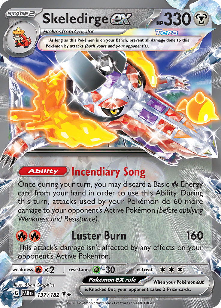 Skeledirge ex (137/182) [Scarlet & Violet: Paradox Rift] | Jomio and Rueliete's Cards and Comics