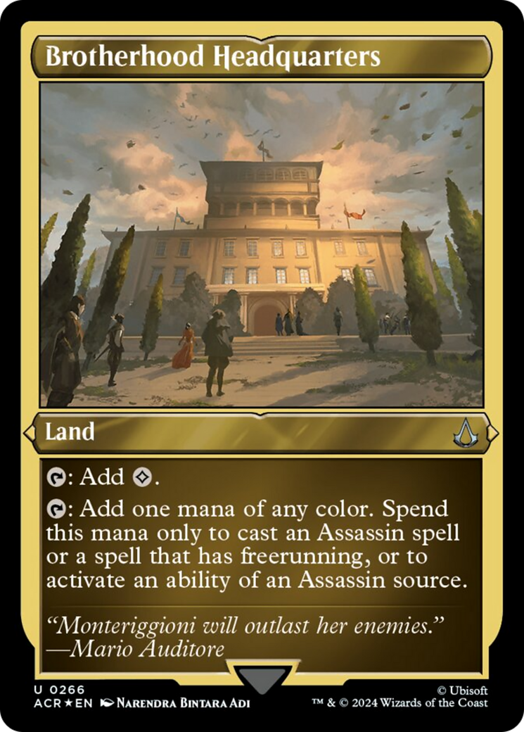 Brotherhood Headquarters (Foil Etched) [Assassin's Creed] | Jomio and Rueliete's Cards and Comics