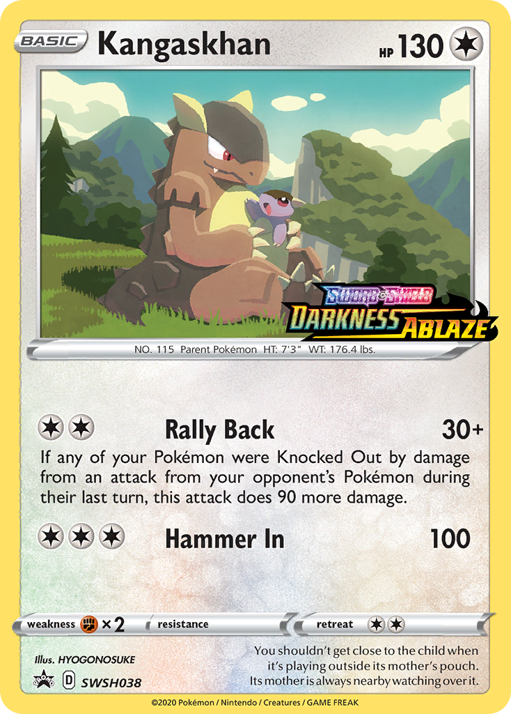 Kangaskhan (SWSH038) (Prerelease Promo) [Sword & Shield: Black Star Promos] | Jomio and Rueliete's Cards and Comics