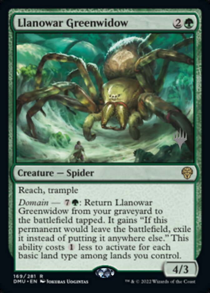 Llanowar Greenwidow (Promo Pack) [Dominaria United Promos] | Jomio and Rueliete's Cards and Comics