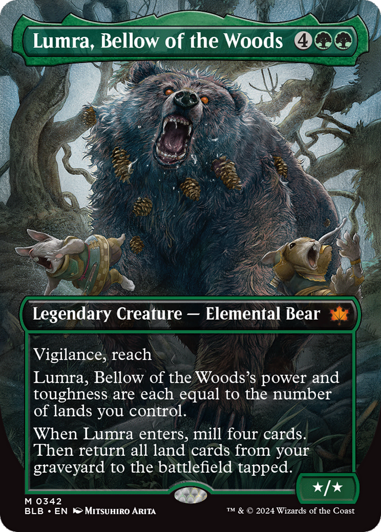Lumra, Bellow of the Woods (Borderless) (0342) [Bloomburrow] | Jomio and Rueliete's Cards and Comics