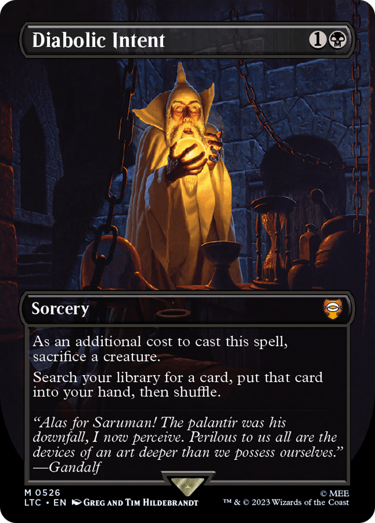 Diabolic Intent (Borderless) [The Lord of the Rings: Tales of Middle-Earth Commander] | Jomio and Rueliete's Cards and Comics