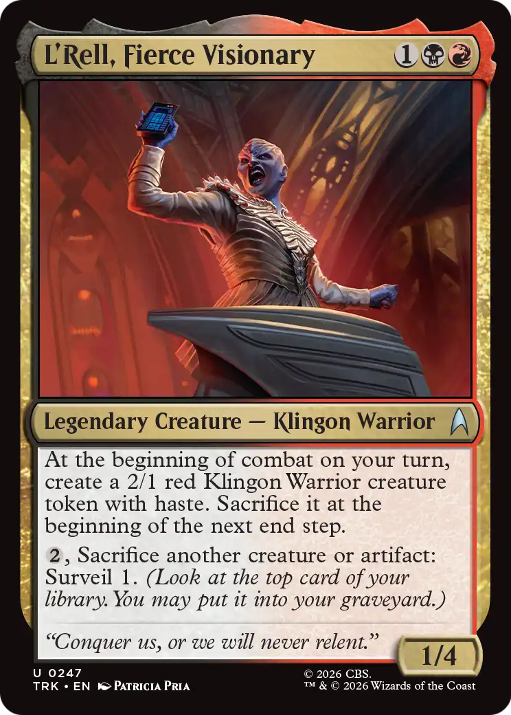 L'Rell, Fierce Visionary [Star Trek] | Jomio and Rueliete's Cards and Comics