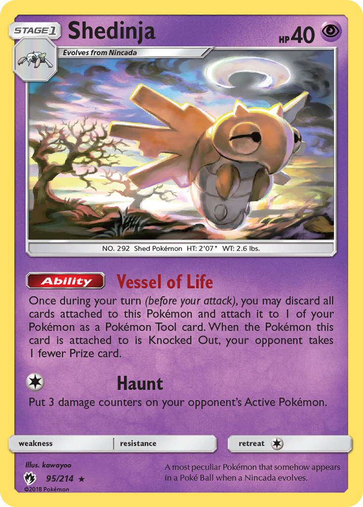 Shedinja (95/214) [Sun & Moon: Lost Thunder] | Jomio and Rueliete's Cards and Comics