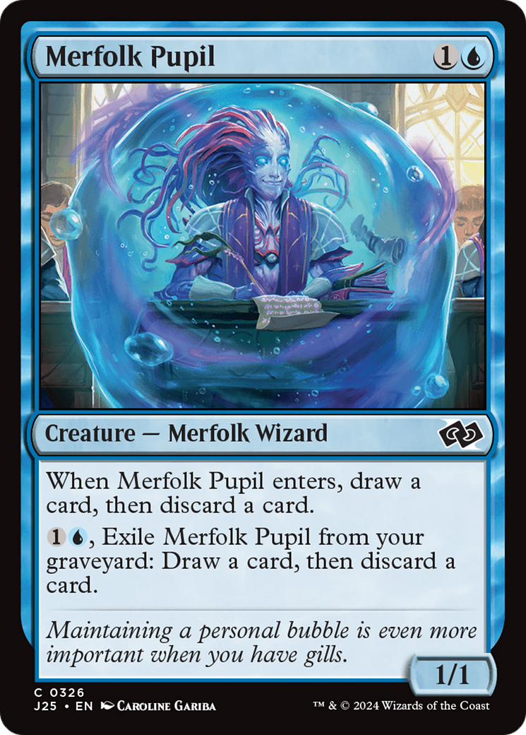 Merfolk Pupil [Foundations Jumpstart] | Jomio and Rueliete's Cards and Comics