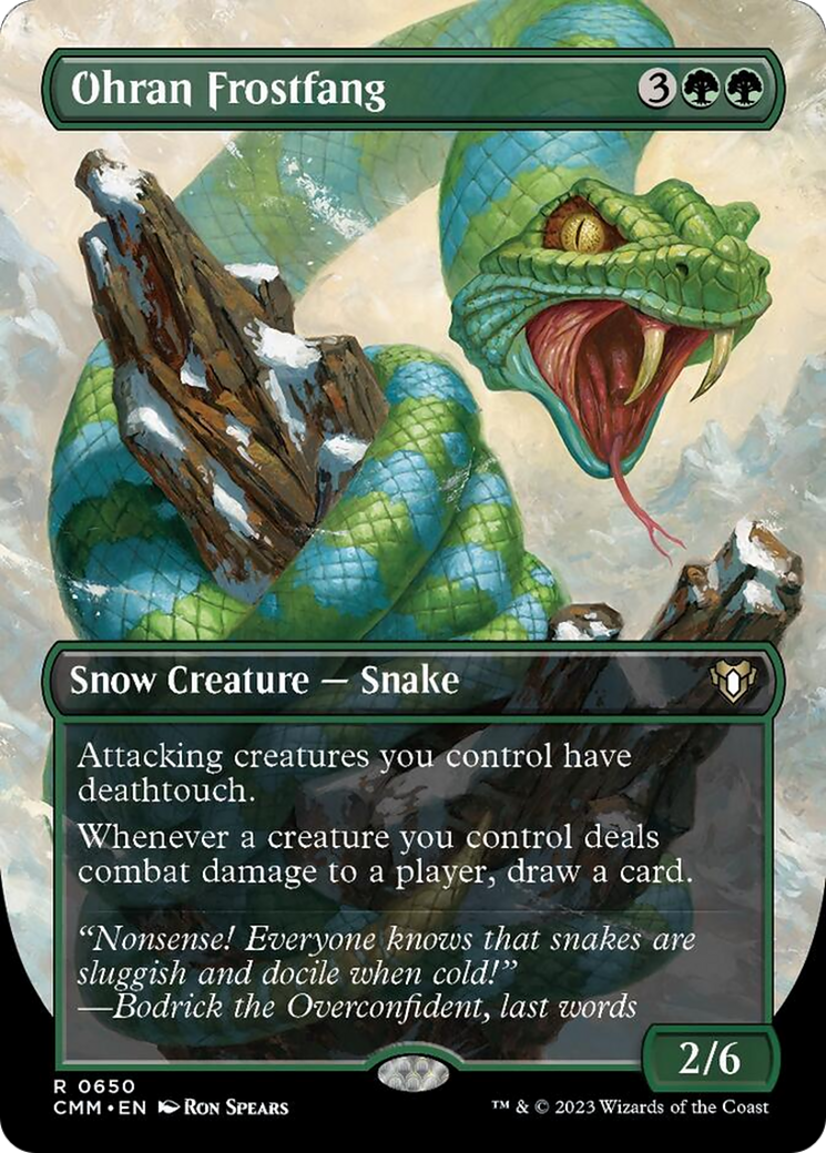 Ohran Frostfang (Borderless Alternate Art) [Commander Masters] | Jomio and Rueliete's Cards and Comics
