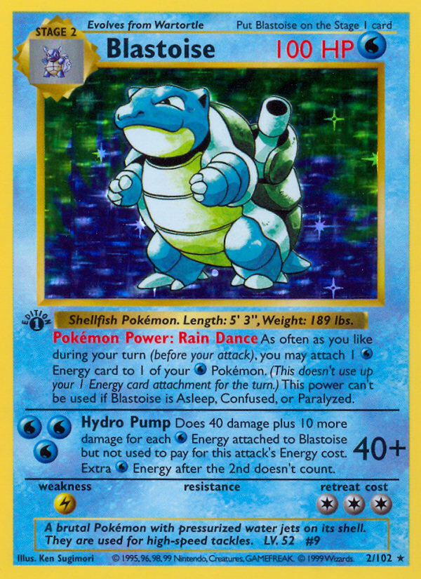 Blastoise (2/102) (Shadowless) [Base Set 1st Edition] | Jomio and Rueliete's Cards and Comics