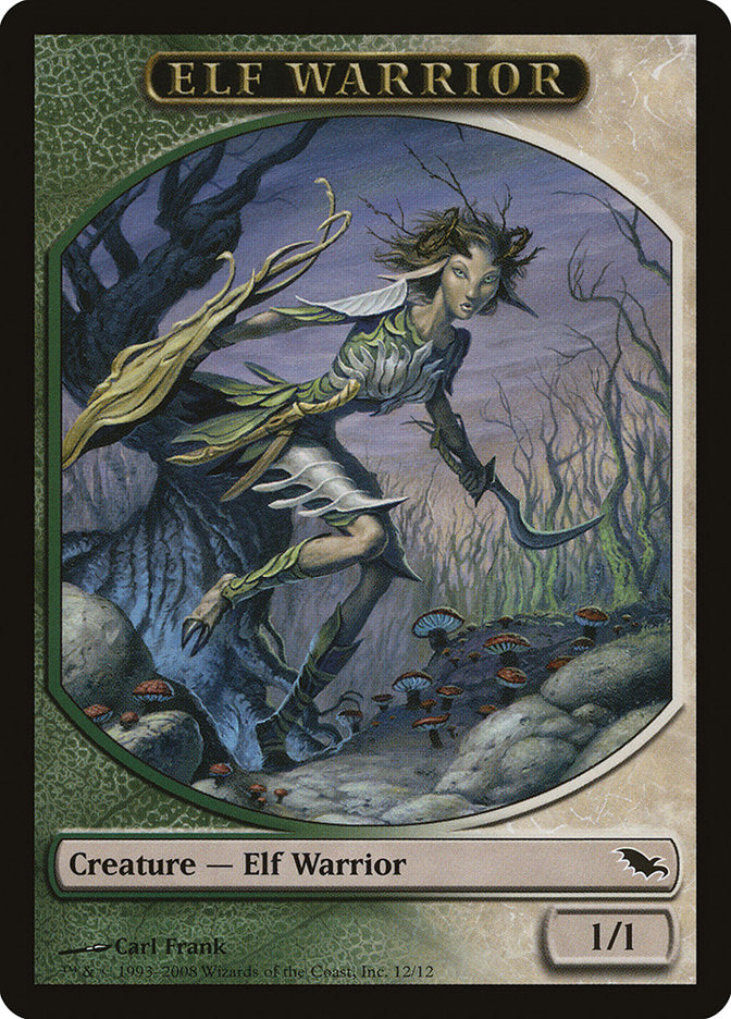 Elf Warrior Token (12/12) [Shadowmoor Tokens] | Jomio and Rueliete's Cards and Comics