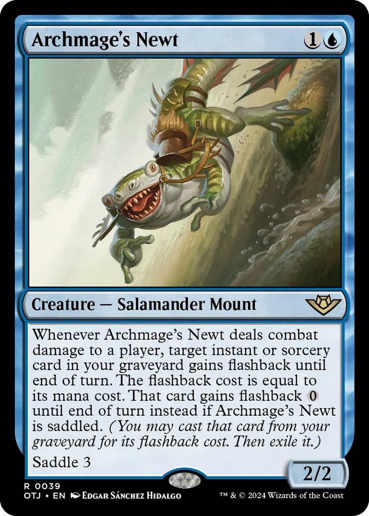 Archmage's Newt [Outlaws of Thunder Junction] | Jomio and Rueliete's Cards and Comics
