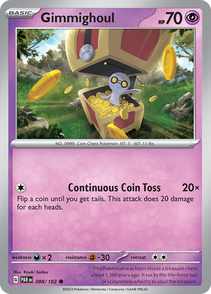 Gimmighoul (088/182) [Scarlet & Violet: Paradox Rift] | Jomio and Rueliete's Cards and Comics