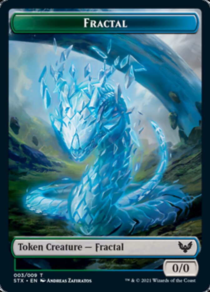 Fractal // Avatar Double-Sided Token [Strixhaven: School of Mages Tokens] | Jomio and Rueliete's Cards and Comics