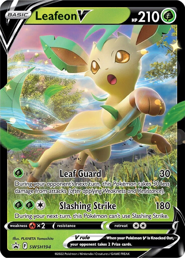 Leafeon V (SWSH194) [Sword & Shield: Black Star Promos] | Jomio and Rueliete's Cards and Comics