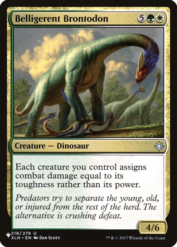 Belligerent Brontodon [The List] | Jomio and Rueliete's Cards and Comics