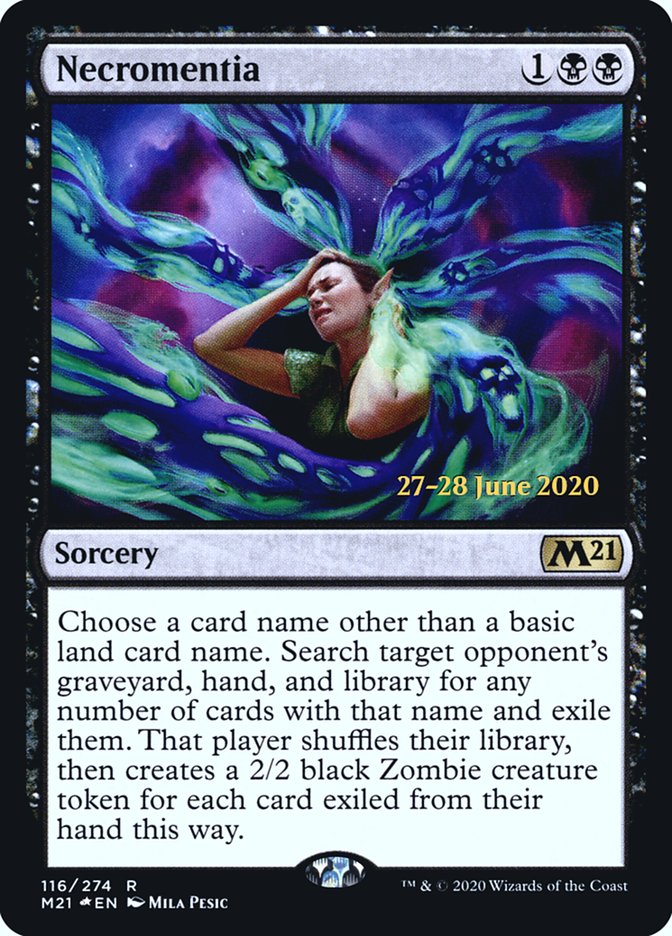 Necromentia [Core Set 2021 Prerelease Promos] | Jomio and Rueliete's Cards and Comics
