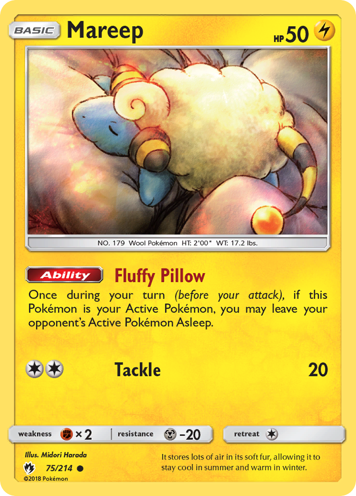 Mareep (75/214) [Sun & Moon: Lost Thunder] | Jomio and Rueliete's Cards and Comics