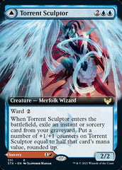 Torrent Sculptor // Flamethrower Sonata (Extended Art) [Strixhaven: School of Mages] | Jomio and Rueliete's Cards and Comics