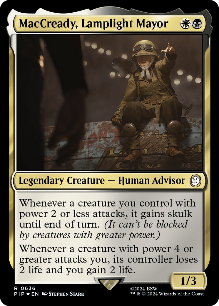 MacCready, Lamplight Mayor (Surge Foil) [Fallout] | Jomio and Rueliete's Cards and Comics