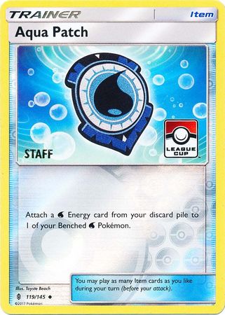 Aqua Patch (119/145) (League Promo Staff) [Sun & Moon: Guardians Rising] | Jomio and Rueliete's Cards and Comics