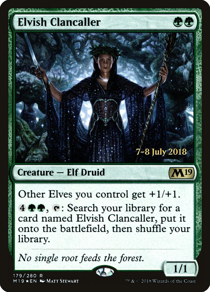 Elvish Clancaller [Core Set 2019 Prerelease Promos] | Jomio and Rueliete's Cards and Comics