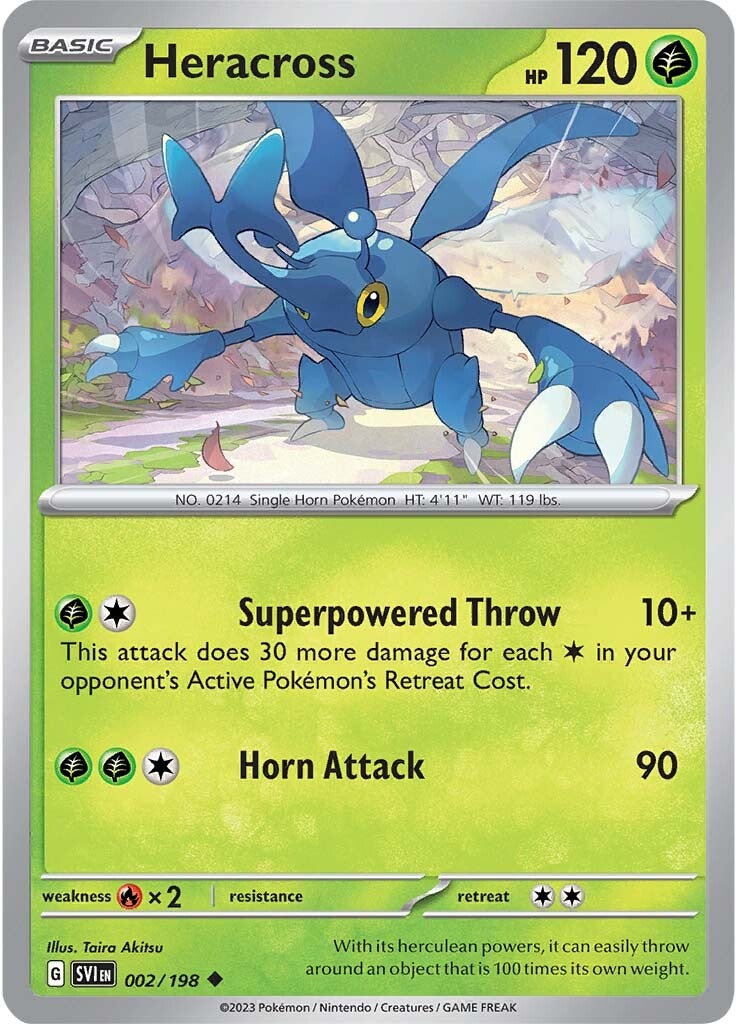 Heracross (002/198) [Scarlet & Violet: Base Set] | Jomio and Rueliete's Cards and Comics