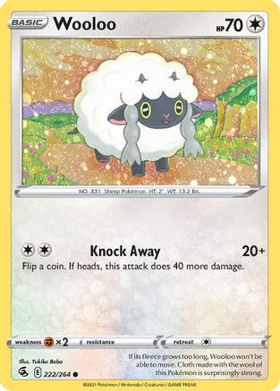 Wooloo (222/264) (Cosmos Holo) [Sword & Shield: Fusion Strike] | Jomio and Rueliete's Cards and Comics