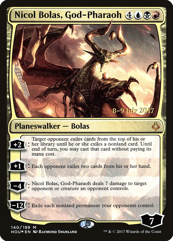 Nicol Bolas, God-Pharaoh [Hour of Devastation Prerelease Promos] | Jomio and Rueliete's Cards and Comics