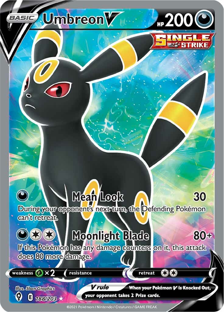 Umbreon V (188/203) [Sword & Shield: Evolving Skies] | Jomio and Rueliete's Cards and Comics